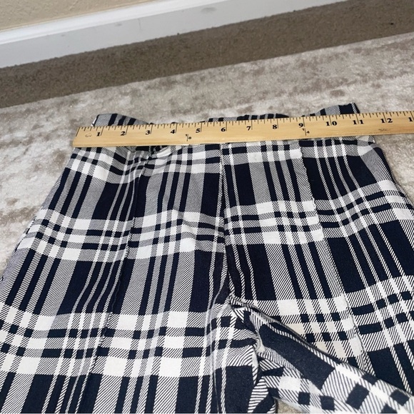 Rainbow brand black & white checkered plaid pull on elastic waist straight leg - Picture 6 of 7